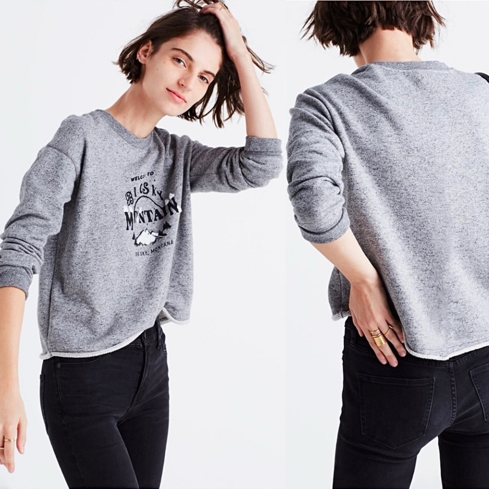 Madewell Big Sky Mountain Cutoff Sweatshirt
